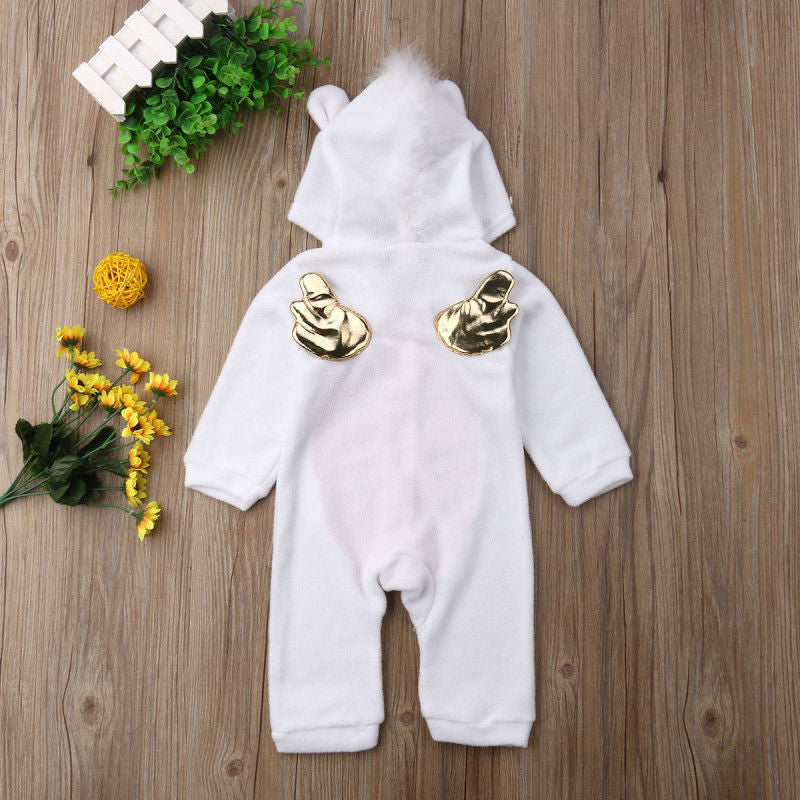 Cute Newborn Warm Clothes Baby Girl 3D Unicorn