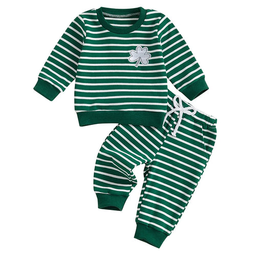 Lioraitiin 3M-3Y Toddler Baby Boy St Patricks Day Outfit Clover