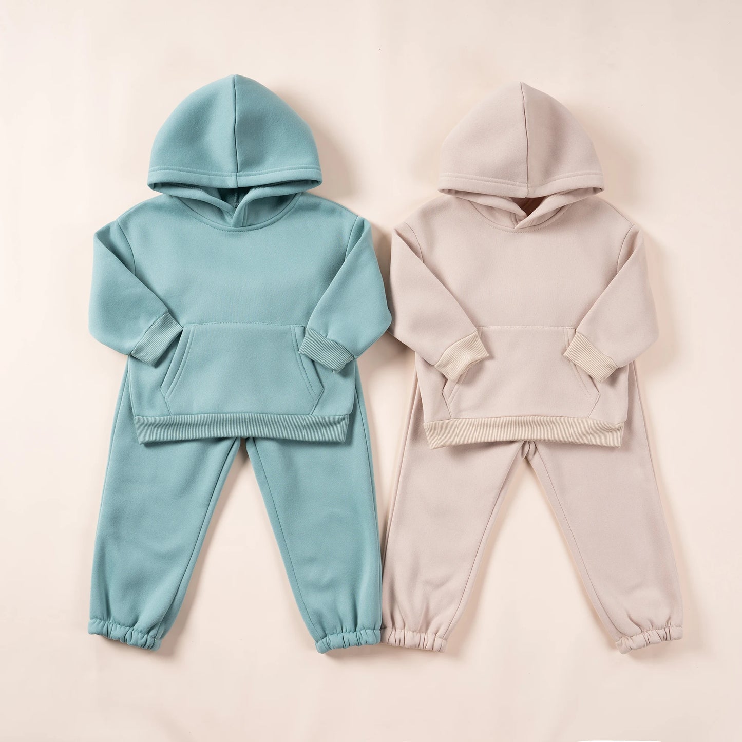 2023 Winter Children Hooded Tracksuits Suits 0-6Y Toddler Boys Girls