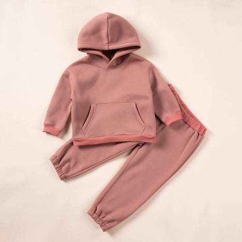 2023 Winter Children Hooded Tracksuits Suits 0-6Y Toddler Boys Girls