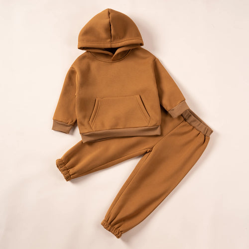 2023 Winter Children Hooded Tracksuits Suits 0-6Y Toddler Boys Girls