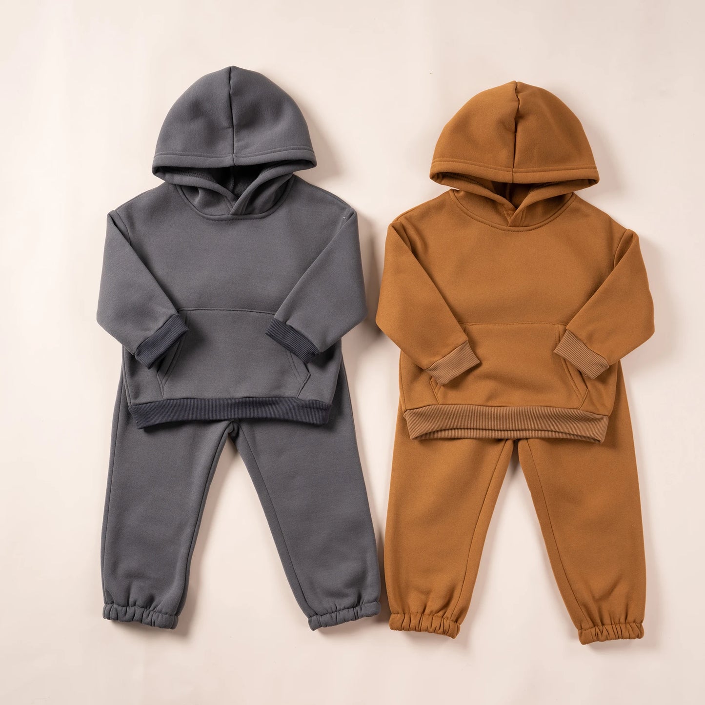 2023 Winter Children Hooded Tracksuits Suits 0-6Y Toddler Boys Girls