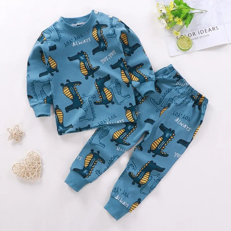 New Children Pure Cotton Underwear Suits Boys Girls Autumn Clothing