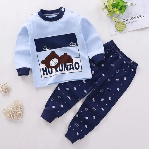 New Children Pure Cotton Underwear Suits Boys Girls Autumn Clothing