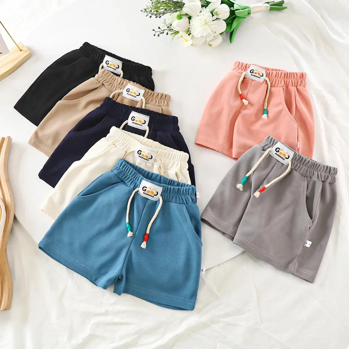 New Summer Boys Shorts Candy Color Beach Shorts for Kids Casual