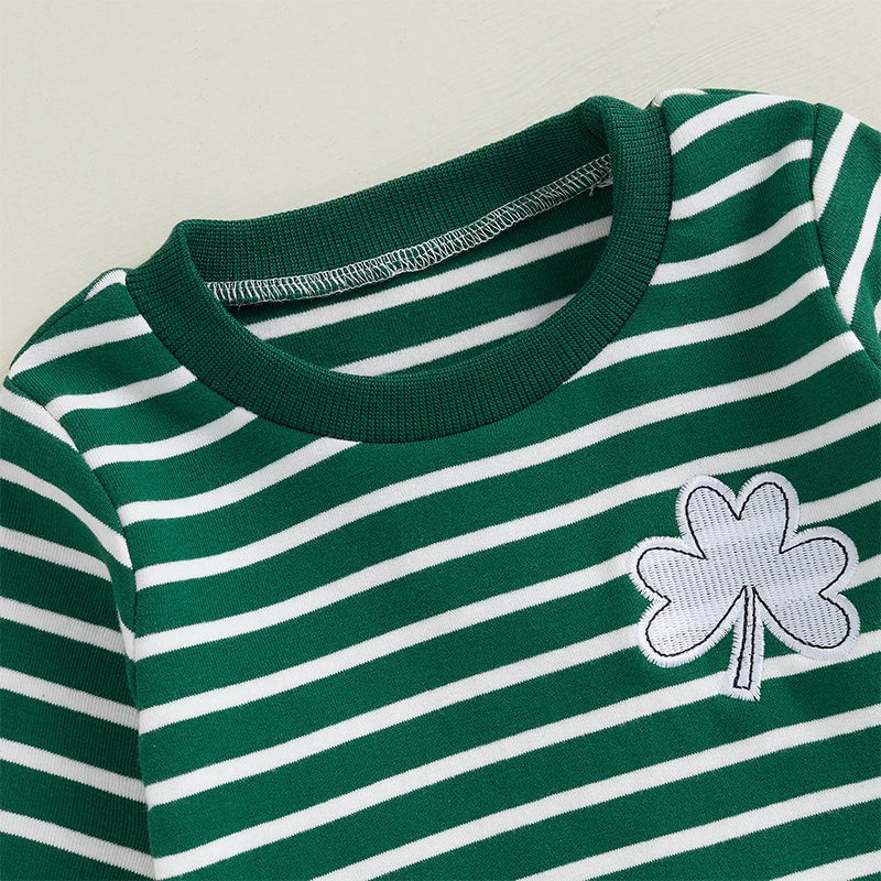 Lioraitiin 3M-3Y Toddler Baby Boy St Patricks Day Outfit Clover