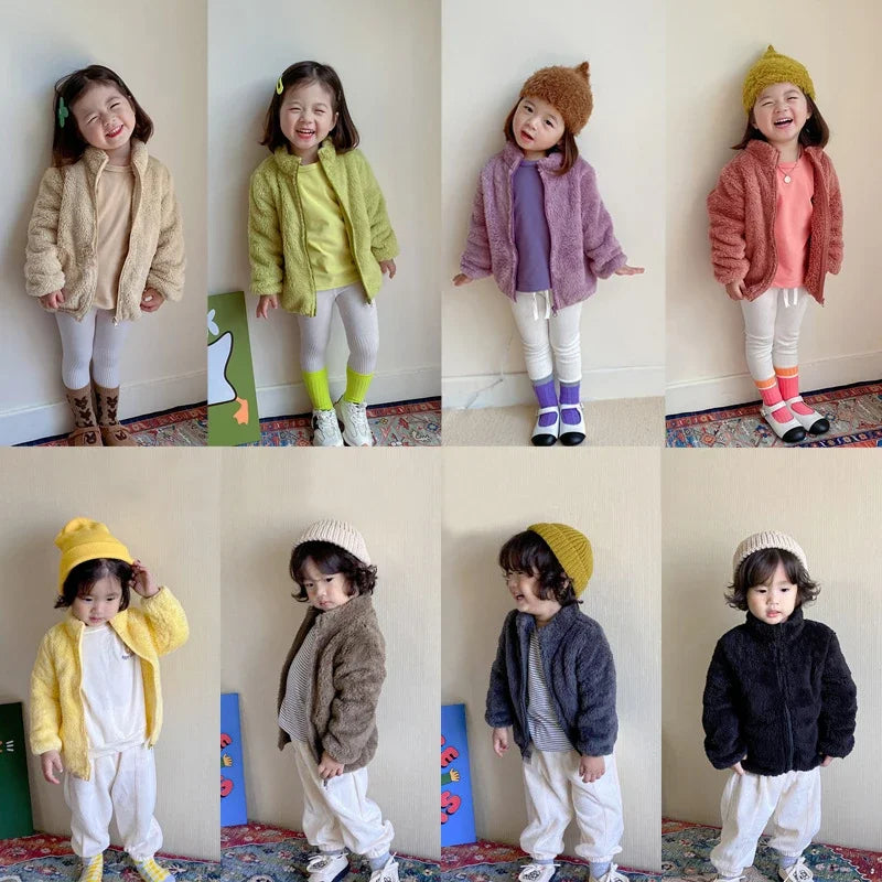 Kids Winter Coats 2024 New Children Outerwear Boy Warm Fleece Jacket