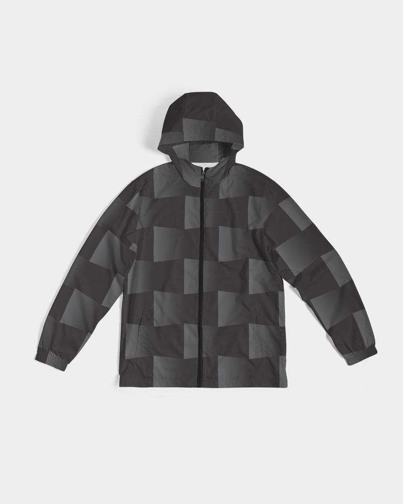 Mens Lightweight Windbreaker Jacket with Hood and Zipper Closure