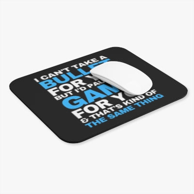 Black Mouse Pad With Funny Quote (Rectangle)