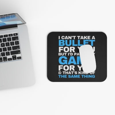 Black Mouse Pad With Funny Quote (Rectangle)