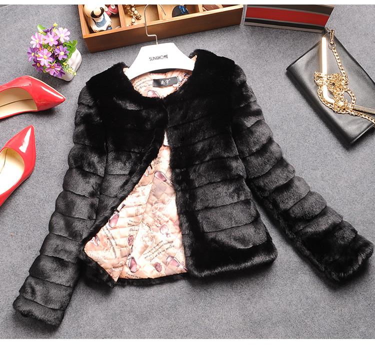 Womens Faux Fur Coat Jacket White Black Plus Sizes