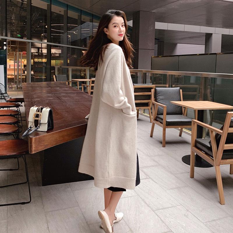 Lazy V-neck Oversize Long Sweater Cardigans Jacket Coat New Women
