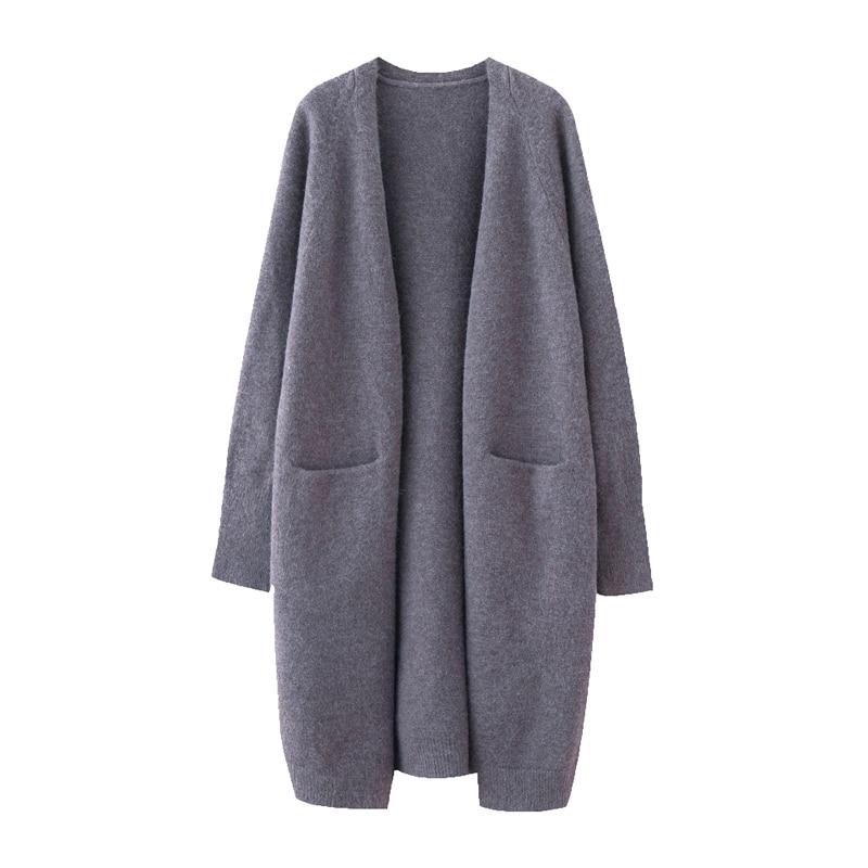 Lazy V-neck Oversize Long Sweater Cardigans Jacket Coat New Women