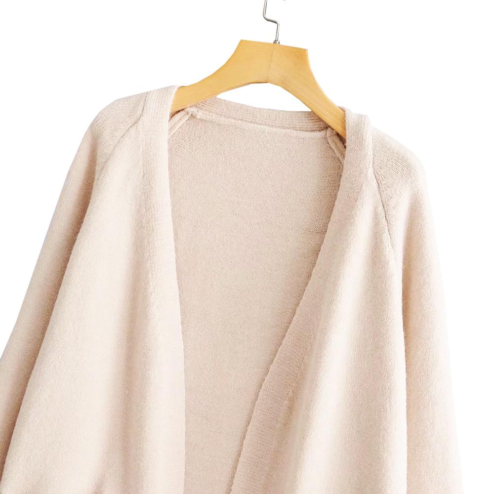 Lazy V-neck Oversize Long Sweater Cardigans Jacket Coat New Women