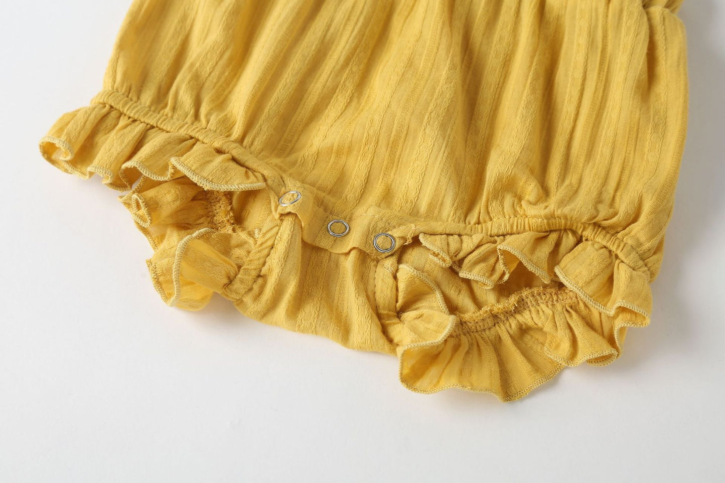 Baby Girl 1pcs Solid Color Bow Tie Design Ruffle Sleeveless Crotch