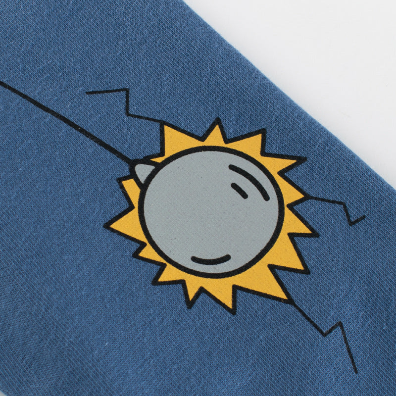 Baby Boy Cartoon Truck And Letter Print Pattern Pure Cotton Tops