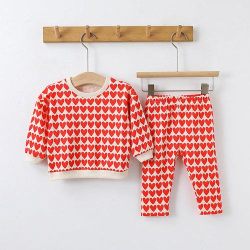 Baby All Over Print Pattern Hoodies Combo Pants Sets