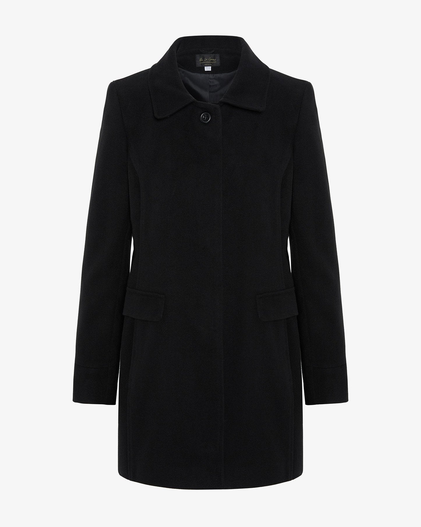 De La Creme Womens Wool Blend Hip Length Covert Coat
