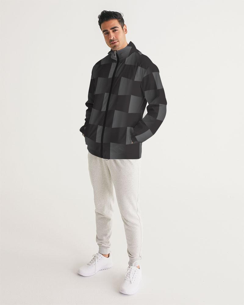 Mens Lightweight Windbreaker Jacket with Hood and Zipper Closure