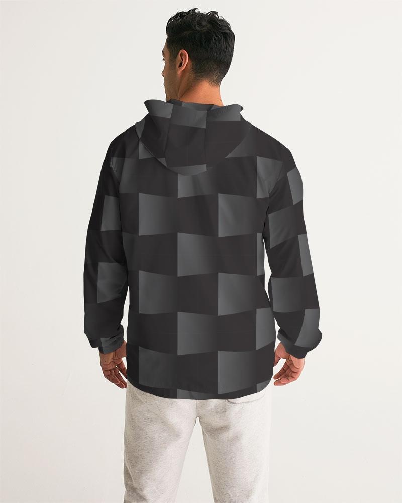 Mens Lightweight Windbreaker Jacket with Hood and Zipper Closure