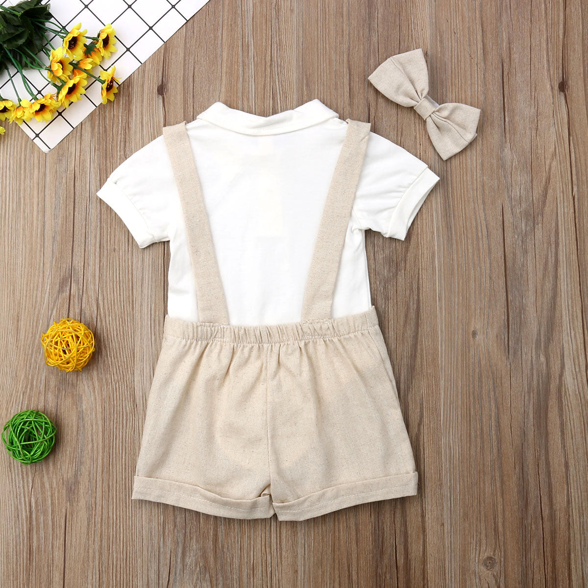 Infant Baby Boy Party Gentleman Clothes 3PCS Bow