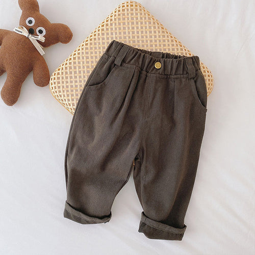 Milancel 2022 Spring New Baby Pants Solid Boys Pants Fashion Kids