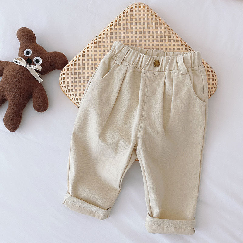 Milancel 2022 Spring New Baby Pants Solid Boys Pants Fashion Kids