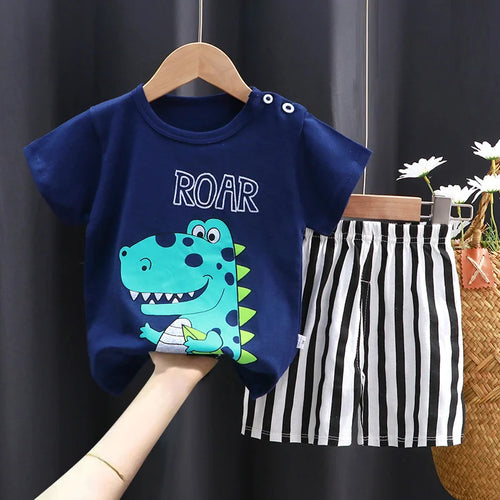 Kids Sets  Children Clothes Boys Girl T-shirt Shorts 2PCS Summer