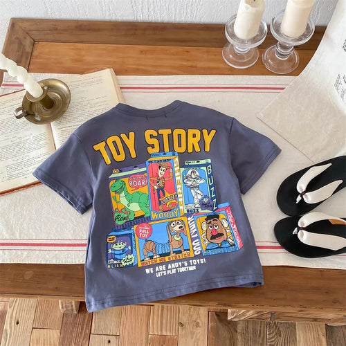 Mickey Kids Clothing Tees Summer Printed Cartoon Fashion Short Sleeve
