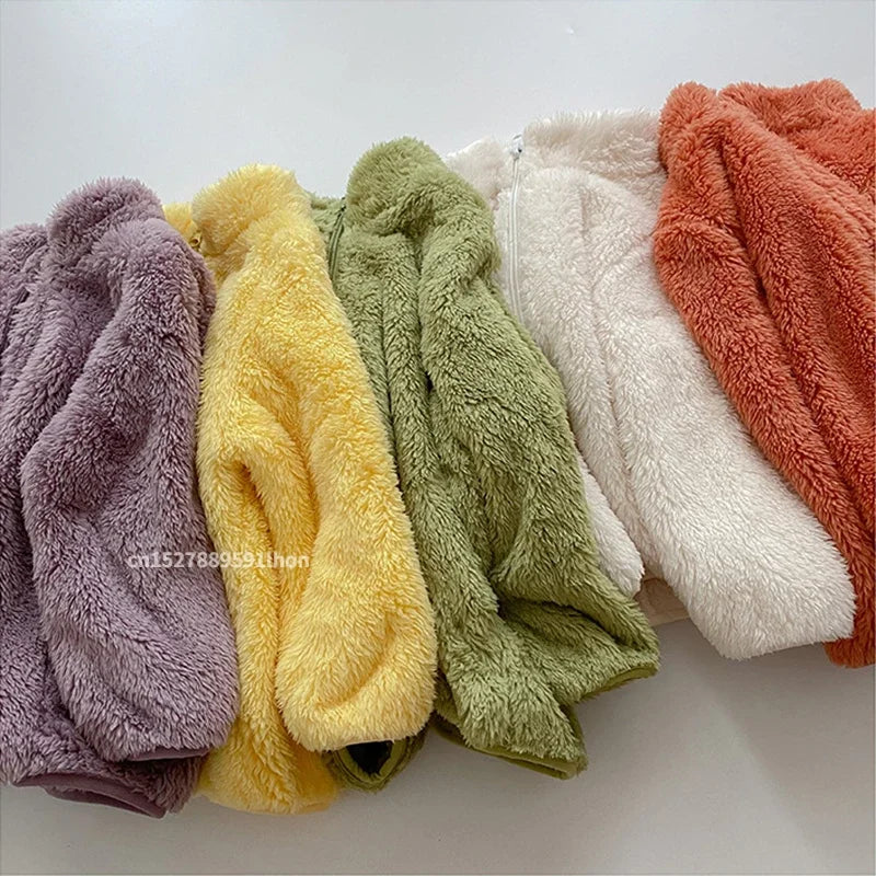 Kids Winter Coats 2024 New Children Outerwear Boy Warm Fleece Jacket