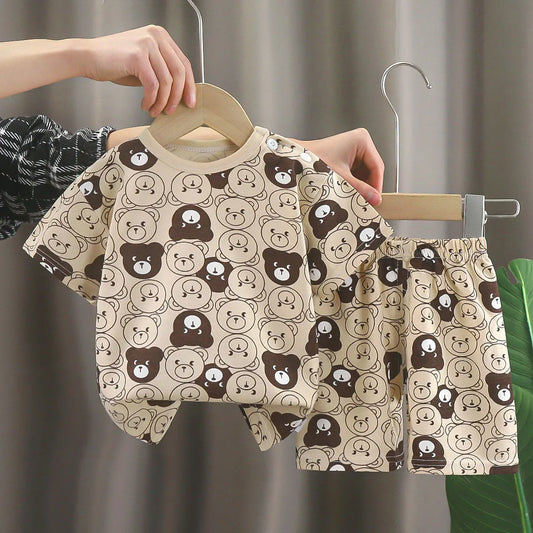 Kids Clothes Children's Sets Boys Girl T-shirt Shorts 2PCS Summer