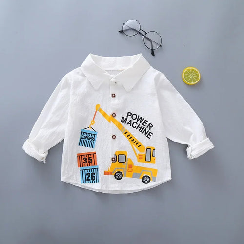 DIIMUU Spring Autumn Kids Baby Boys Cotton Clothes Shirt Toddler Girls