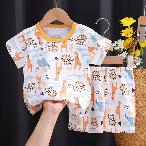 Kids Sets  Children Clothes Boys Girl T-shirt Shorts 2PCS Summer