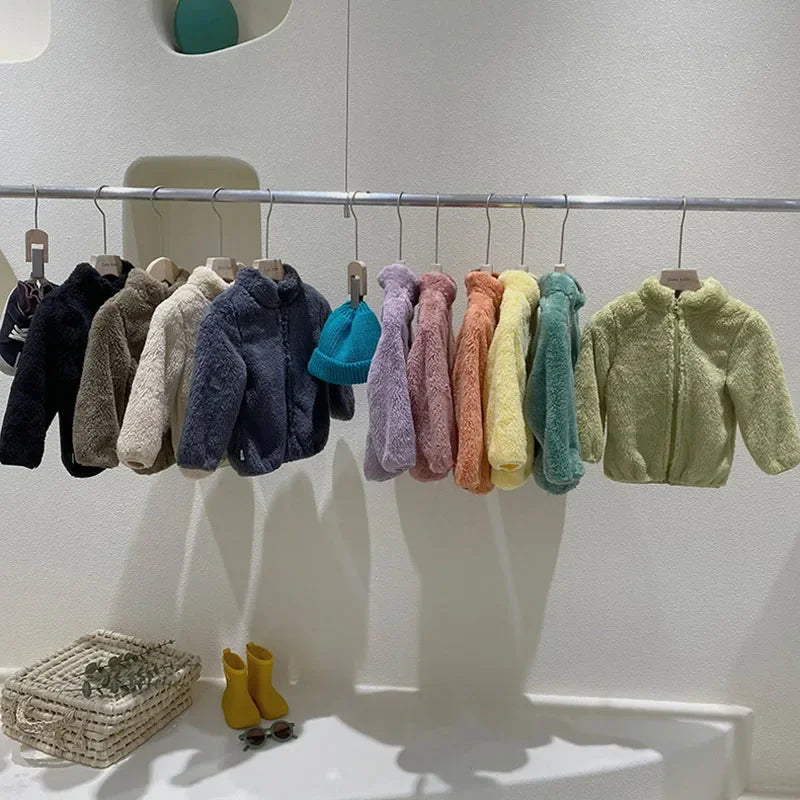 Kids Winter Coats 2024 New Children Outerwear Boy Warm Fleece Jacket