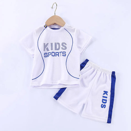Children Summer Short Sleeve Football Basketball Suit Clothing Set Boy