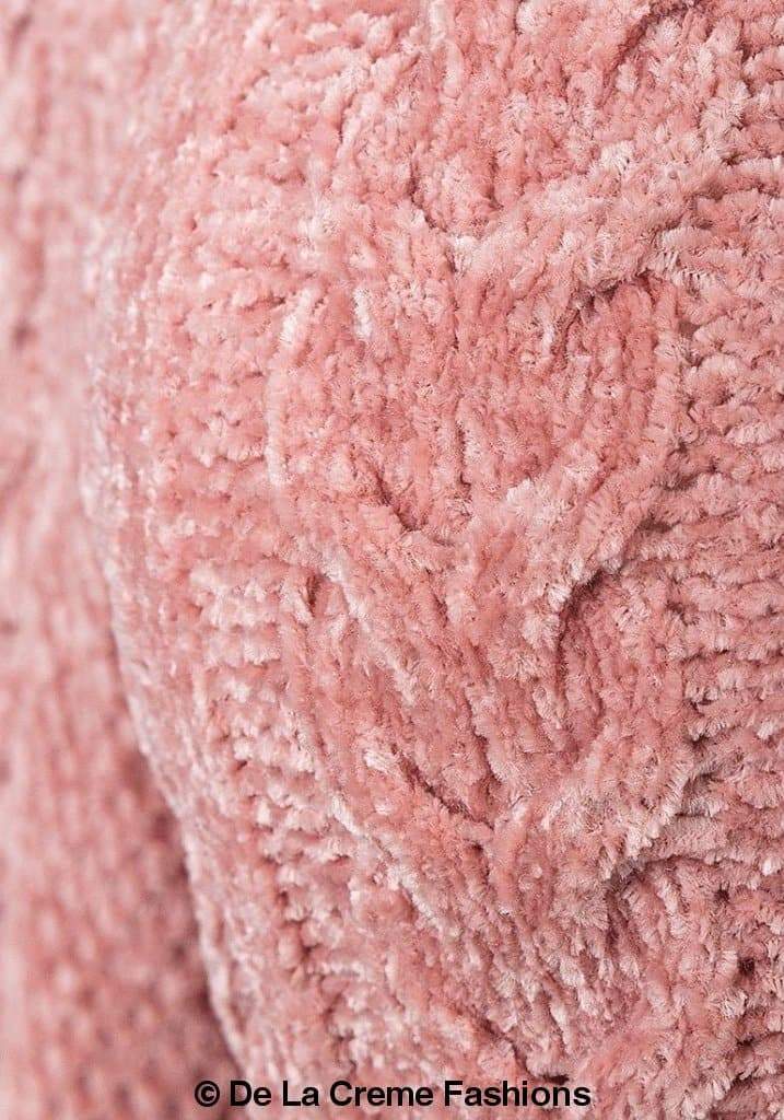 De La Creme - Womens Pink Roll Neck Chenille Jumper