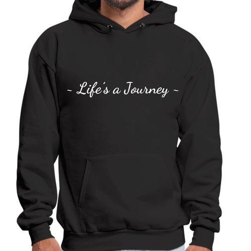Mens Graphic Hoodie Life’s a Journey White Print