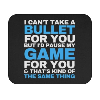 Black Mouse Pad With Funny Quote (Rectangle)