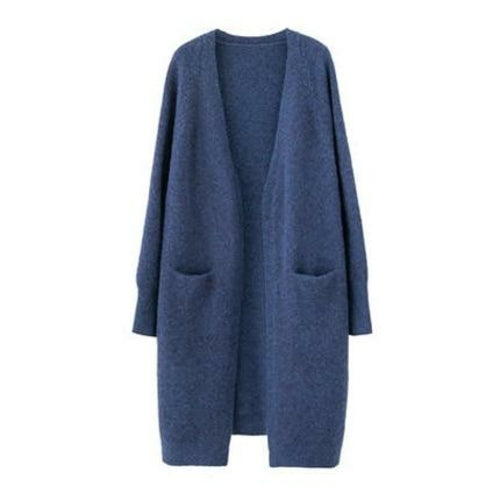 Lazy V-neck Oversize Long Sweater Cardigans Jacket Coat New Women
