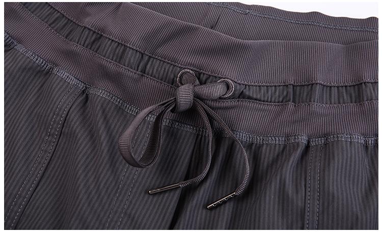 STRIPE Mid Waist Drawstring Sport Gym Joggers Women Loose Fit Fitness