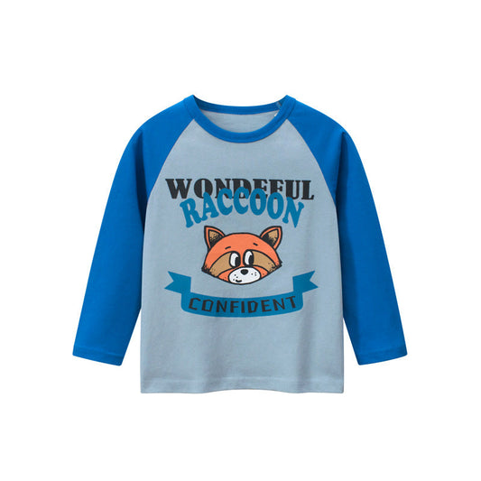 Baby Boy Cartoon Animal Print Pattern Cute Pullover Tops