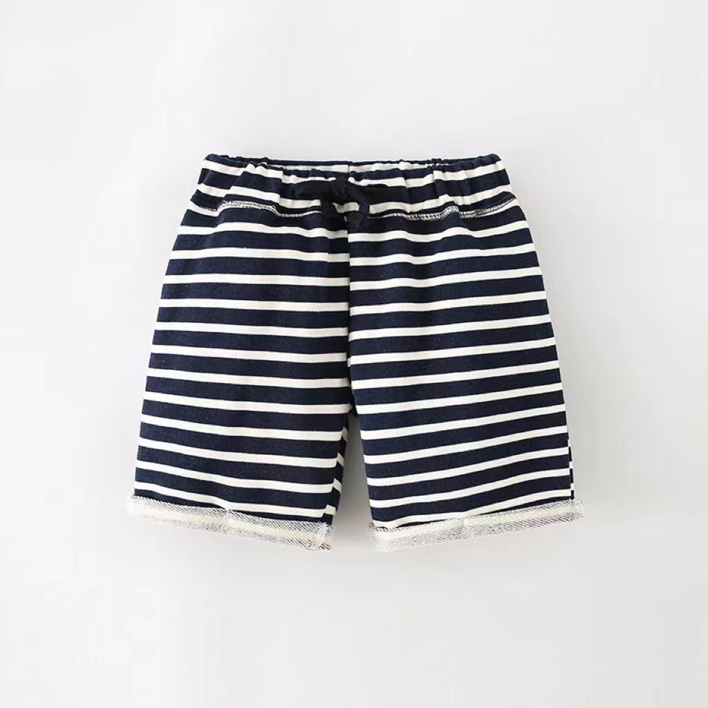Baby Boy Striped Pattern Loose Casual Shorts