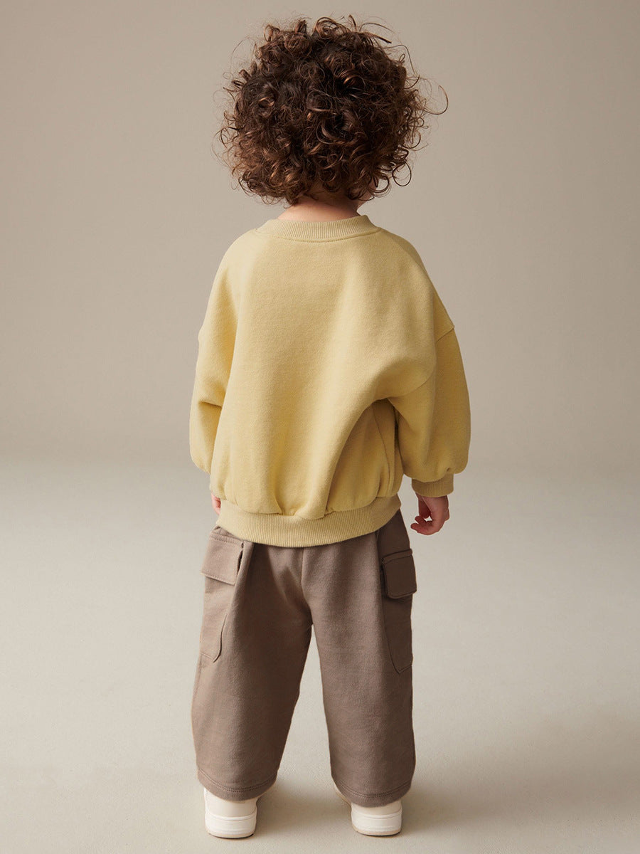 High Quality Spring And Autumn Boys Rocket Print Long Sleeves Top